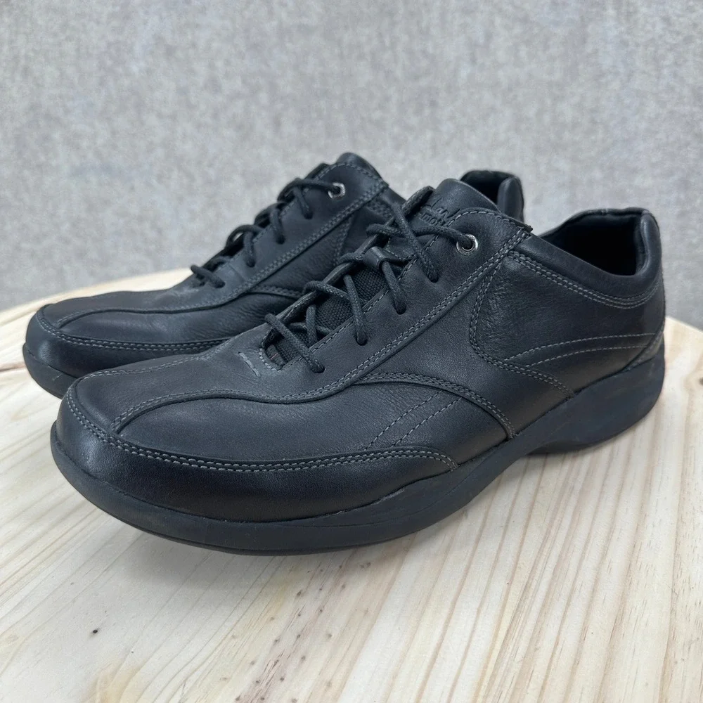 Clarks Clarks Wave Walk Mens Black Leather Sneakers Lace Up Shoes 12 M